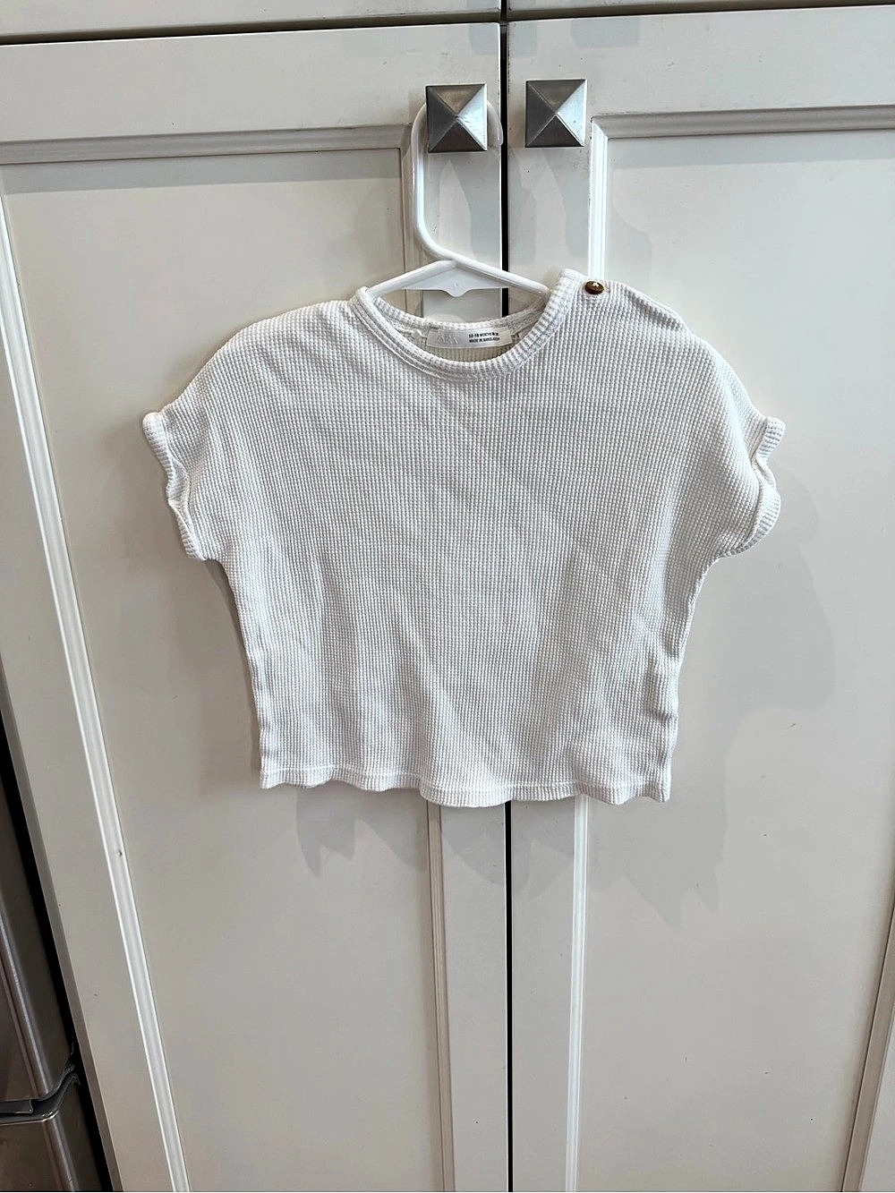 Zara Girls 12-18m White Short Sleeve Tee Like New